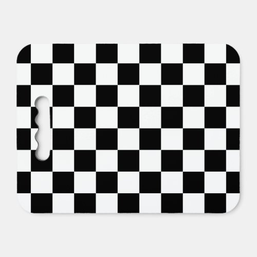 Black and White Trendy Checkered Pattern Seat Cushion