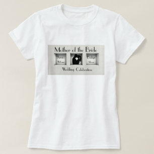 Black and White, Trendy Mother of the Bride T-Shirt
