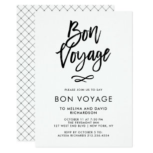 bon voyage invitations zazzle bon voyage invite wording