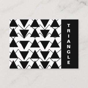 Black and White Triangle Chevron Stripes Business Card