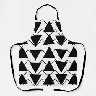 Black and White Triangle Chevron Stripes Pattern