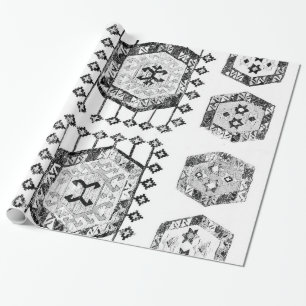 Black and White Triangle Farmhouse Wrapping Paper