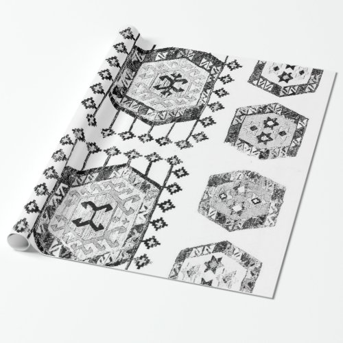 Black and White Triangle Farmhouse Wrapping Paper