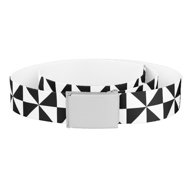 Black And White Triangle Pattern Belt (Coil)