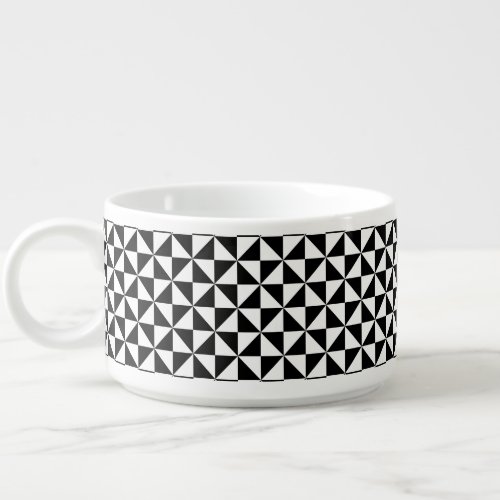 Black And White Triangle Pattern Bowl