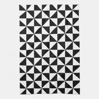 Black And White Triangle Pattern Kitchen Towel