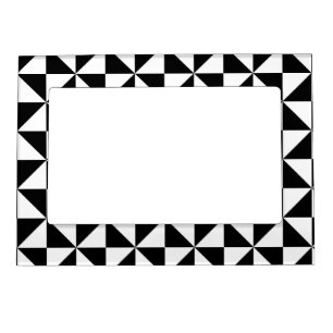 Black And White Triangle Pattern Magnetic Frame