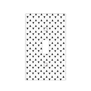 Black and White Triangles Light Switch Cover