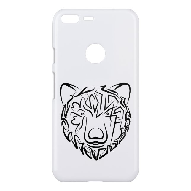 Black and White Tribal Bear Uncommon Google Pixel XL Case (Back)