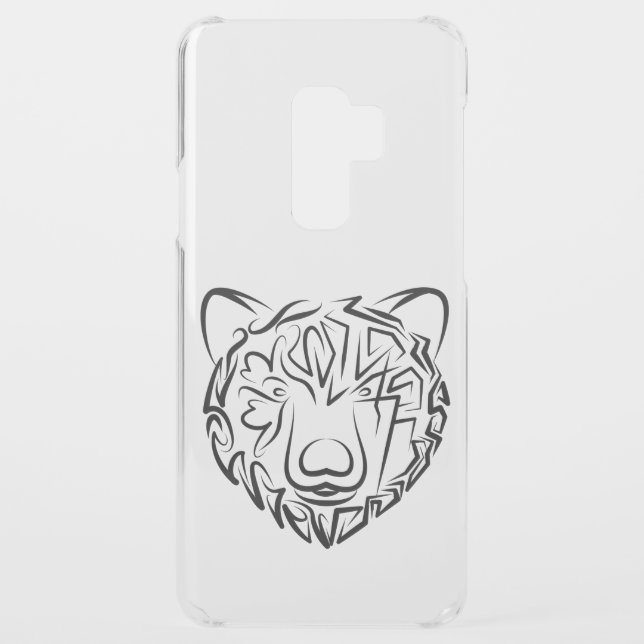 Black and White Tribal Bear Uncommon Samsung Galaxy Case (Back)