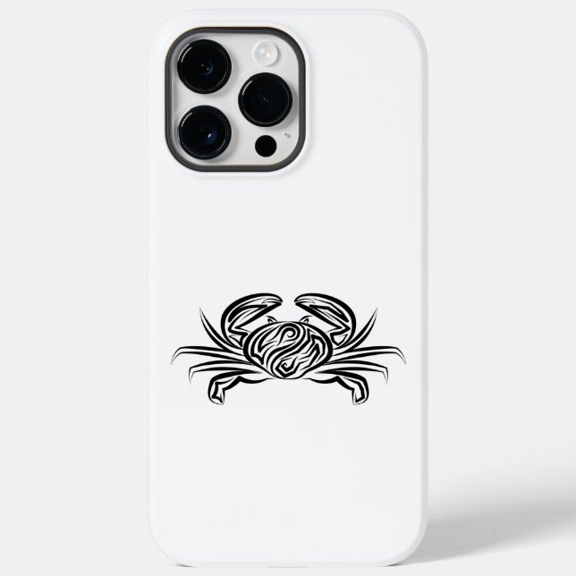 Black and White Tribal Crab Case-Mate iPhone Case (Back)