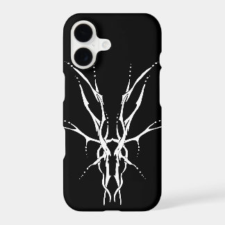 Black and White Tribal Deer Skull Hunting Design iPhone 17 Case