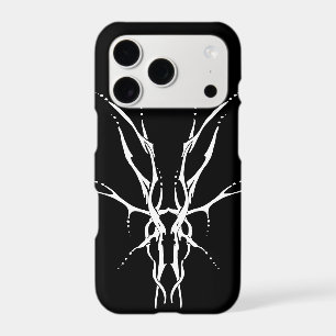 Black and White Tribal Deer Skull Hunting Design iPhone 17 Pro Case
