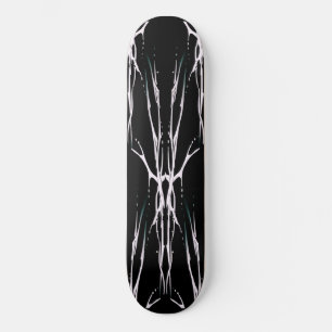 Black and White Tribal Deer Skull Hunting Design Skateboard