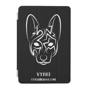 Black and White Tribal Dog iPad Mini Cover