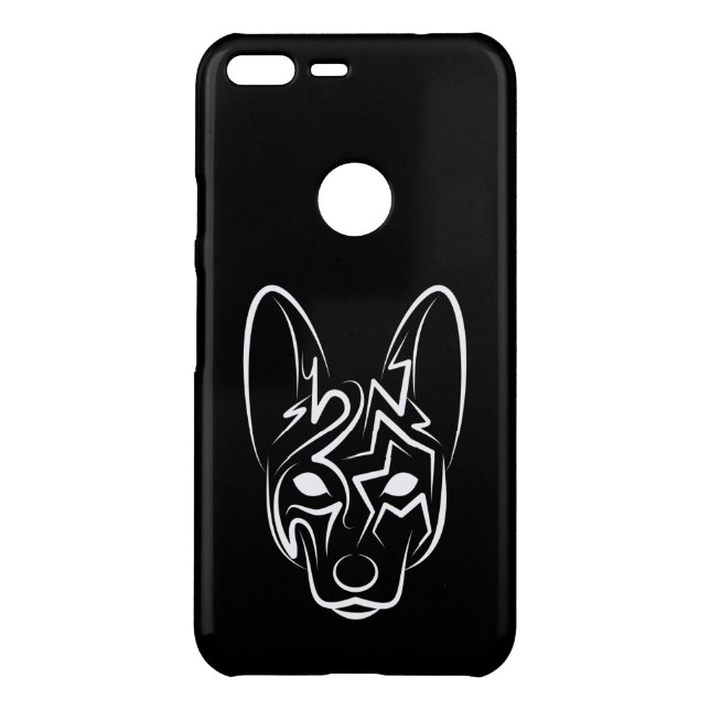 Black and White Tribal Dog Uncommon Google Pixel XL Case (Back)