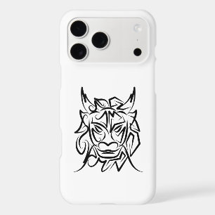 Black and White Tribal Dragon iPhone 17 Pro Max Case