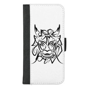 Black and White Tribal Dragon iPhone 8/7 Plus Wallet Case
