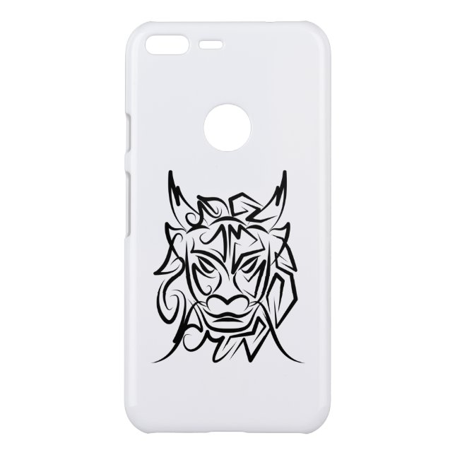 Black and White Tribal Dragon Uncommon Google Pixel XL Case (Back)