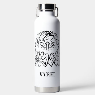 Black and White Tribal Eagle Water Bottle