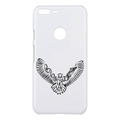 Black and White Tribal Flying Owl Uncommon Google Pixel XL Case