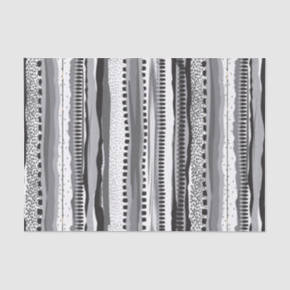 Black and white tribal geometric shapes pattern tissue paper