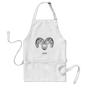 Black and White Tribal Goat / Sheep Adult Apron