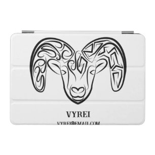 Black and White Tribal Goat / Sheep iPad Mini Cover