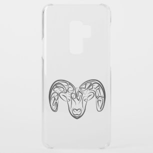 Black and White Tribal Goat / Sheep Uncommon Samsung Galaxy S9 Plus Case