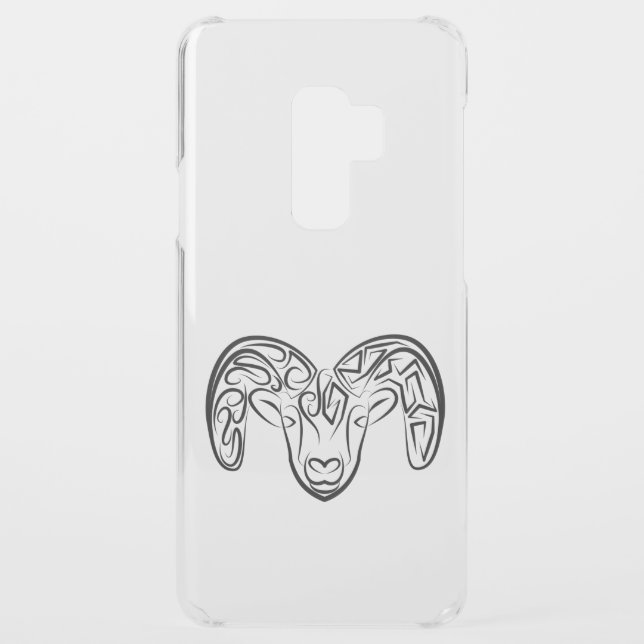 Black and White Tribal Goat / Sheep Uncommon Samsung Galaxy Case (Back)
