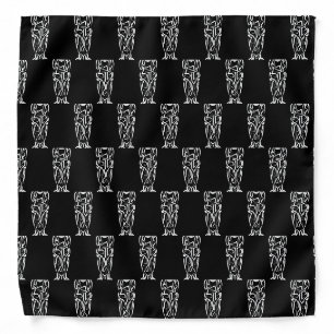 Black and White Tribal Horse Bandana