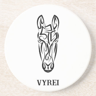 Black and White Tribal Horse Coaster