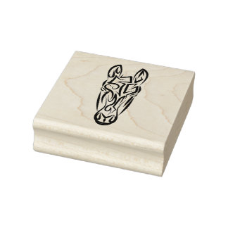 Black and White Tribal Horse Rubber Stamp