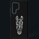 Black and White Tribal Horse Samsung Galaxy S22 Ultra Case<br><div class="desc">Horses live in group. They are prone to stress when live alone.</div>