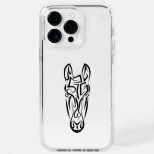 Black and White Tribal Horse Speck iPhone 14 Pro Max Case