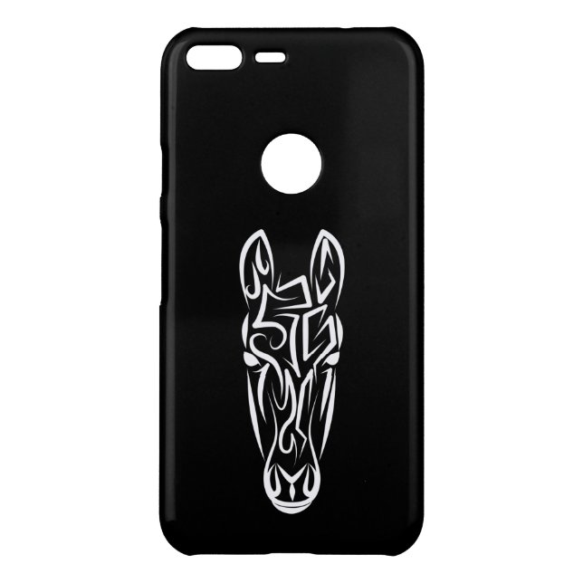 Black and White Tribal Horse Uncommon Google Pixel XL Case (Back)