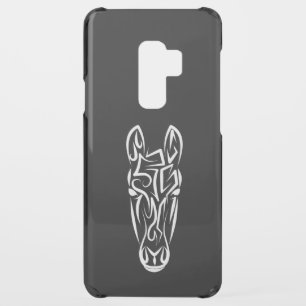 Black and White Tribal Horse Uncommon Samsung Galaxy S9 Plus Case