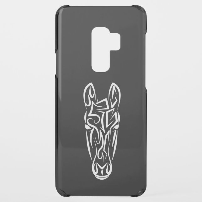 Black and White Tribal Horse Uncommon Samsung Galaxy Case (Back)