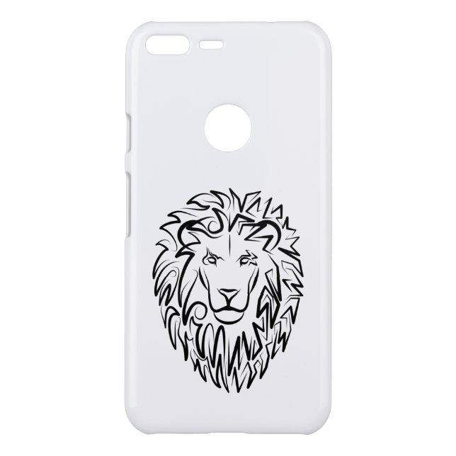 Black and White Tribal Lion Uncommon Google Pixel XL Case (Back)