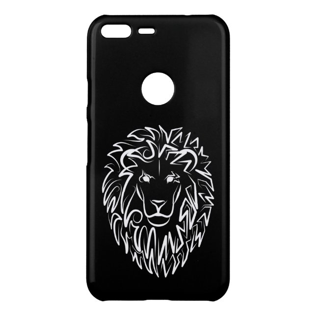 Black and White Tribal Lion Uncommon Google Pixel XL Case (Back)