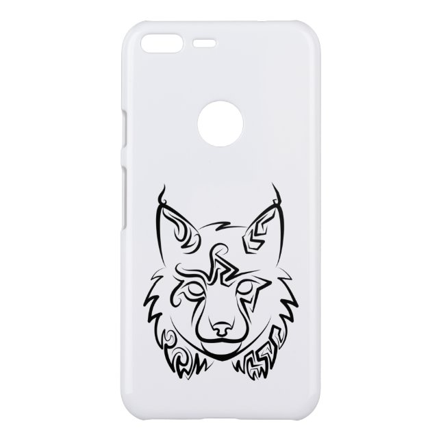 Black and White Tribal Lynx Uncommon Google Pixel XL Case (Back)