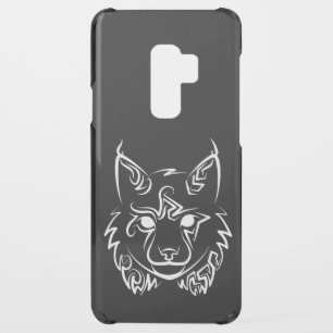 Black and White Tribal Lynx Uncommon Samsung Galaxy S9 Plus Case