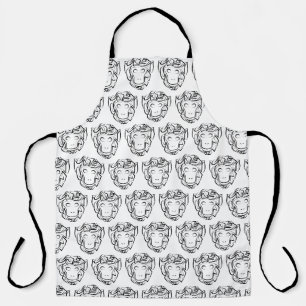 Black and White Tribal Monkey Apron