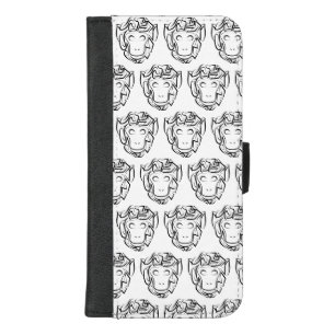Black and White Tribal Monkey iPhone 8/7 Plus Wallet Case