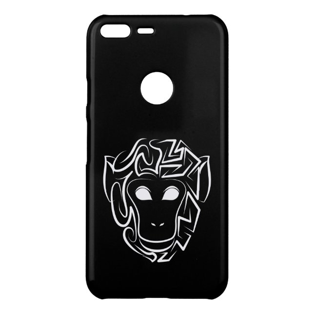 Black and White Tribal Monkey Uncommon Google Pixel XL Case (Back)