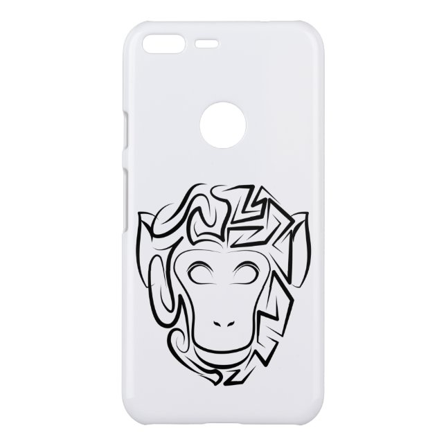 Black and White Tribal Monkey Uncommon Google Pixel XL Case (Back)
