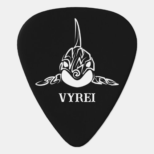 Black and White Tribal Orca Guitar Pick