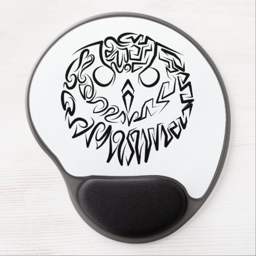 Black and White Tribal Owl Gel Mouse Pad