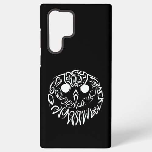 Black and White Tribal Owl Samsung Galaxy S22 Ultra Case