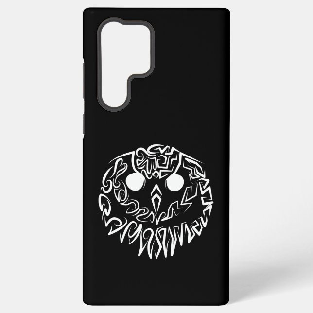 Black and White Tribal Owl Samsung Galaxy Case (Back)